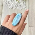 thumbnail image 2 of Larimar Large Ring, 925 Sterling Silver Handmade Ring, Women Jewelry Ring, 2 of 2