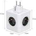 thumbnail image 2 of Usb Power Strip,4 Outlet Cube Wall Power Strip With 2 Mains Usb,1 Type-c Port,7 In 1 Mains With Switch, 2 of 4