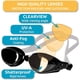 thumbnail image 3 of Gafas de natación antivaho, impermeables, sin fugas, protección UV, gafas de espejo, junta de silicona suave, gafas de natación profesionales para adultos, hombres, mujeres, niños Rojo Verde, 3 of 5
