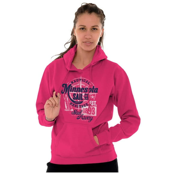 Minnesota Nautical Heritage Sailing Hoodie Sweatshirt Women Brisco Brands S