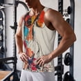 thumbnail image 5 of Gukieu Colorful Dachshund Art Print Men's Quick Dry Fitness Vest, Round Neck Sleeveless Fitness Bodybuilding Top-Small, 5 of 7