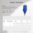 thumbnail image 4 of iiniim Women Oil-Shiny Bodycon Dress Long Sleeve Shiny Tight Pencil Dresses Clubwear Black XL, 4 of 4