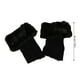 thumbnail image 4 of Guardurnaity Calentadores de piernas Tejido de ganchillo Faux Trim Flip Calcetines para invierno Cubierta de bota corta Fácil de combinar Medias Negro, 4 of 6