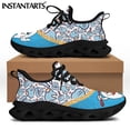 thumbnail image 1 of Zapatillas de deporte con cordones y diseño de diente de dibujos animados para mujer, zapatos de dentista de malla, calzado deportivo informal, zapatos planos para mujer, 1 of 6