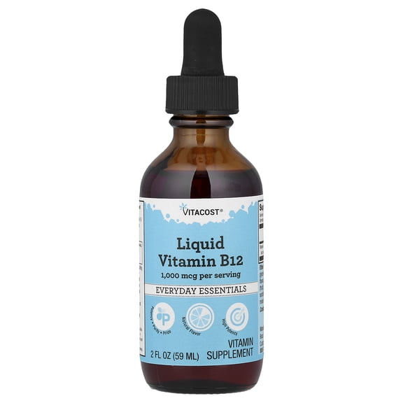Vitacost Liquid Vitamin B12, Natural, 2 fl oz (59 ml)