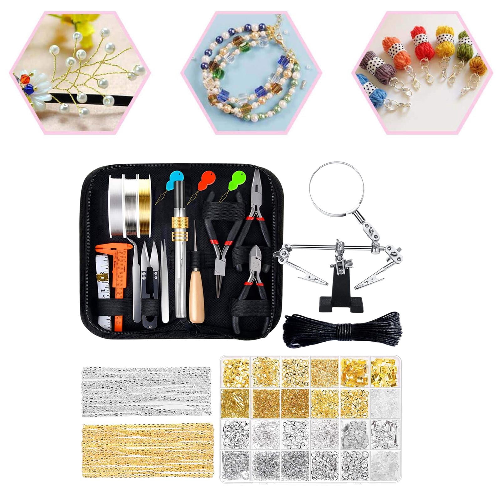 FVDPWYE Jewelry Making Kit Earrings Findings DIY Craft Supplies Black Pliers