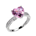 thumbnail image 2 of MANHUJI Trendy Jewelry Heart Diamond Ring Elegant Rhinestone Ring for Women Fashion Full Zircon Copper Rings for Women Size 6 10 Women Rings Spinelli Ring Trendy Jewelry(Pink,7), 2 of 6