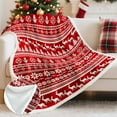 thumbnail image 2 of Premium Sherpa Christmas Throw Blanket, Fluffy Soft Cozy 50 x 60 Inch Blanket, Fleece,Christmas Holiday Decor Blanket Gift, 2 of 7