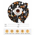 thumbnail image 6 of 15 Inch Round Placemats Set of 6, Halloween Non Slip Heat Insulation PP Table Mats, Orange Pumpkins White Funny Ghost Black Cat Washable Place Mats for Kitchen Dining Party Table Decor, 6 of 7