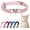 Pink, variant on Miaocao 2 Pack Diamond Cat Collar with Bells and Safety Belt, Adjustable Soft Velvet Kitten Collar with Bling Heart Jewelry, Cute Purple & Pink Cat Collars for Girls & Boys(Neck Girth 8"-10")