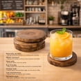 thumbnail image 4 of Teak Wood Natural Tree Bark Coaster Set of 5, 4 of 7