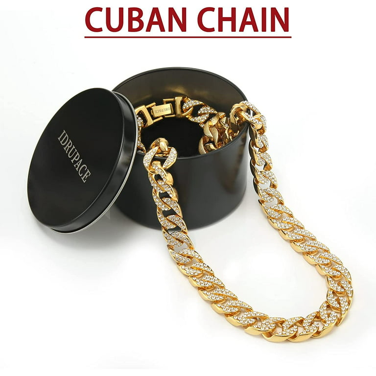 HH Bling Empire Iced Out Nba Silver Gold Young boy Chains for Men,Hip Hop  Rapper Pendant with Rope Tennis Cuban Link Chains 22 Inch (Silver,& tennis)