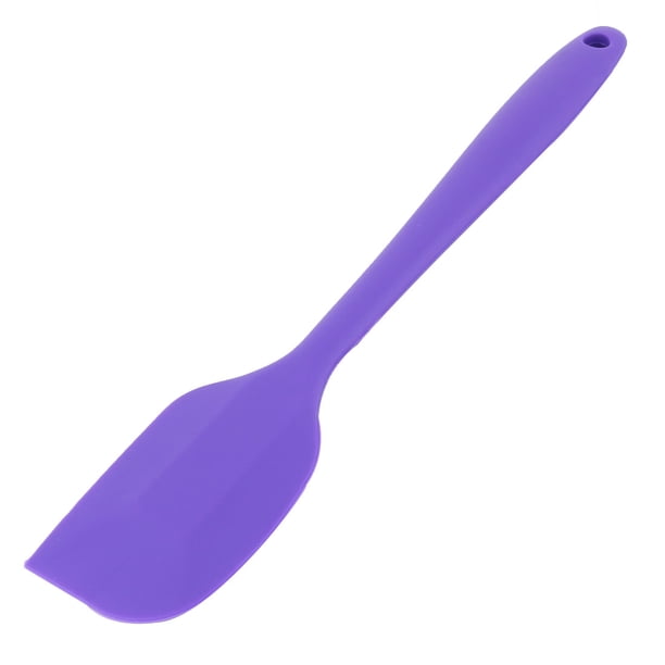 Cocina Silicona Flexible Antiadherente Pastel Crema Mantequilla Mezclar Revolver Hornear Espátula Raspador Púrpura