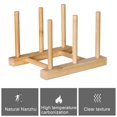 thumbnail image 3 of Pan Storage Rack Bamboo Kitchen Multifunctional Dish Plate Pot Lid Organizer Cutting Board Stand Bookshelf Laptop Tray, 3 of 8