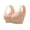 Beige, variant on 2026 Large Size Seamless Women's Front Button Bra Vest-Style Fixed Cup Comfortable All Day Wear Breast-Shrinking Underwear