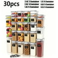 thumbnail image 6 of Asnews 30 Pcs Airtight Food Storage Containers with Lids, Kitchen Storage Container for Cereal, Dry Food, Flour and Sugar, 6 of 10