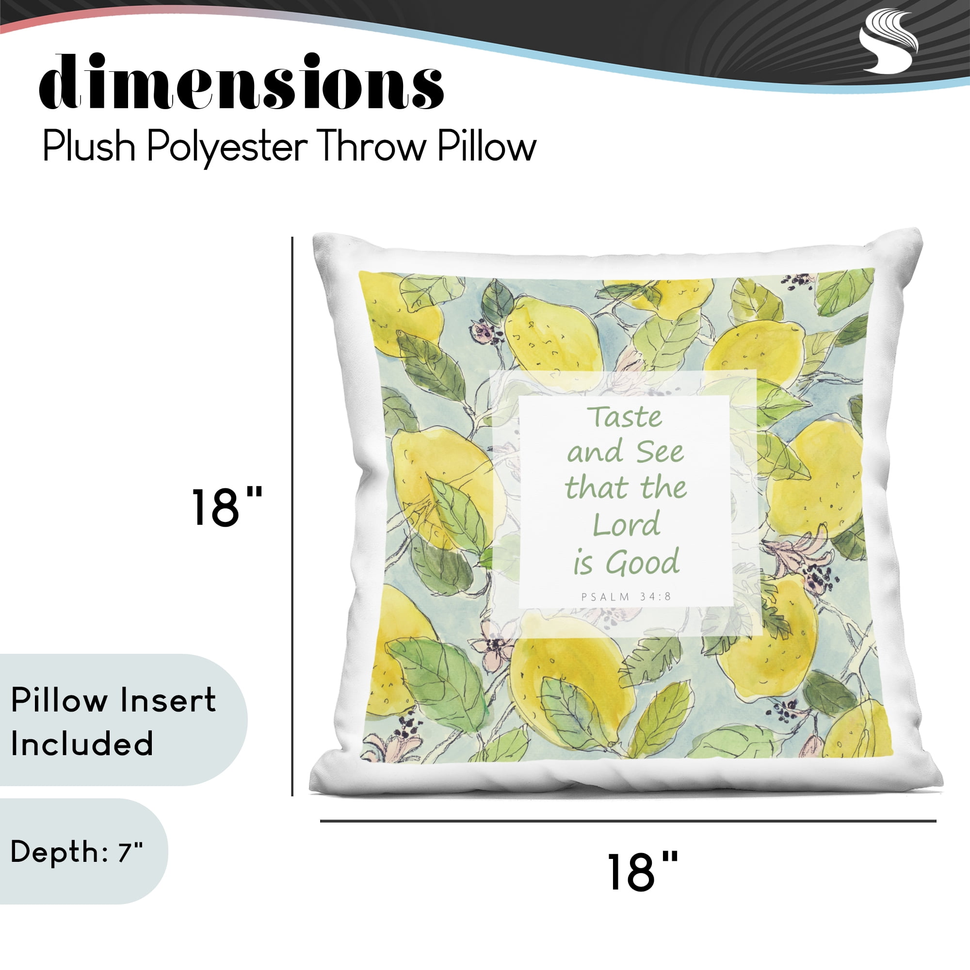 Stupell Industries See the Lord is Good Decorative Printed Throw Pillow, design by Lanie Loreth