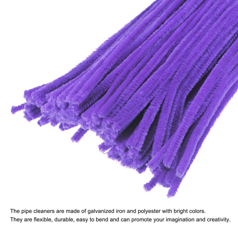 Black Pipecleaners 100 Pack Chenille Stems 30cm Long Pipe Cleaners for  Craft Easy Bend Craft Stems 