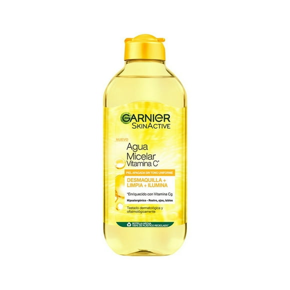 Agua micelar Garnier skin active express aclara tono uniforme 400 ml