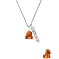 thumbnail image 2 of Delight Jewelry Resin Laughing Buddha Silvertone Forever Bar Charm Necklace, 23", 2 of 4