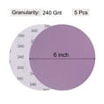 thumbnail image 2 of Unique Bargains 5 Pack 6-Inch Purple Sanding Discs 240 Grits Hook & Loop Professional Aluminum Oxide Sandpaper, 2 of 6