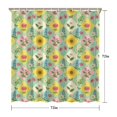 thumbnail image 5 of Pioneer Flower Floral Print Pattern Shower Curtain 72"x72", Bathroom Decorative Shower Curtain Set with 12 Hooks, Waterproof Washable, 5 of 6