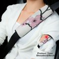 thumbnail image 2 of WYYP Pink Flower Car Seat Belt Cover Car Interior Decor Protect Neck and Shoulder 1Pcs, 2 of 5