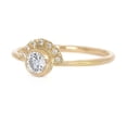 thumbnail image 4 of HeartsAndYou 0.2ct Round Cut Moissanite Engagement Ring for Women 18k Yellow Gold Over Silver Minimalist Crown, 4 of 6
