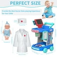 thumbnail image 6 of Sunforu Doctor Pretend Playset for Toddlers with Cart, Costume and Stethoscope, Role Play Medical Toy for Girls Boys 3,4,5,6 Birthday Gifts, 6 of 9