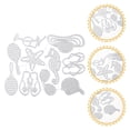 thumbnail image 1 of TEHAUX 1Set Metal Cutting Die Plated Silver Beach Theme Mold for Card Making Photo Scrapbooking Crafts Decoration, 1 of 6