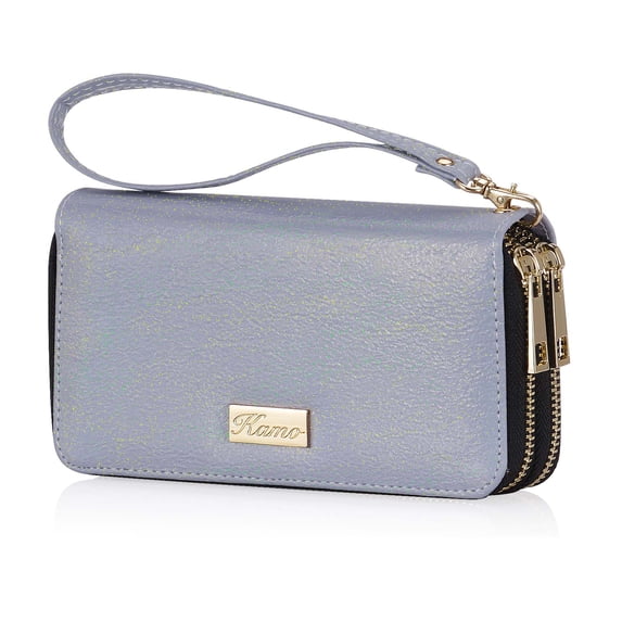 HAWEE Womens Wallet Cellphone Wallet for Women Zip Around Wallet Large Capacity Long Purse Credit Card Clutch Wristlet with Removable Wristlet