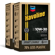 Chevron Havoline Conventional Motor Oil 10W-30, 6 Qt Smart Change Box Case (2-Pack)