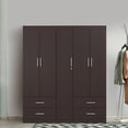 thumbnail image 1 of Mobi Ropero 152cm De Madera Sauce Chocolate Closet Organizador Mobi Muebles Ropero Chocolate, 1 of 7
