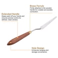 thumbnail image 5 of Uxcell Palette Knife Painting Tool 3.66" x 0.71" Stainless Steel Teardrop Blade 9.65" Length Spatula Painting Pallet knife with Hole Beech Wood Handle for Oil Acrylic Canvas, Red/Silver, 5 of 7