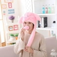 thumbnail image 2 of Divertido gorro de cerdito de peluche con orejas de cerdo móviles que aparecen al presionar las patas - rosa, Rosado Jinwen oreja de sombrero de felpa en movimiento, 2 of 8
