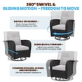 thumbnail image 4 of LazySunsets 3 Pieces Patio Furniture Set, Patio Swivel Rocker Chairs Set of 2, Wicker Outdoor Bistro Set with Rocking Chair, Gray/Black, 4 of 8
