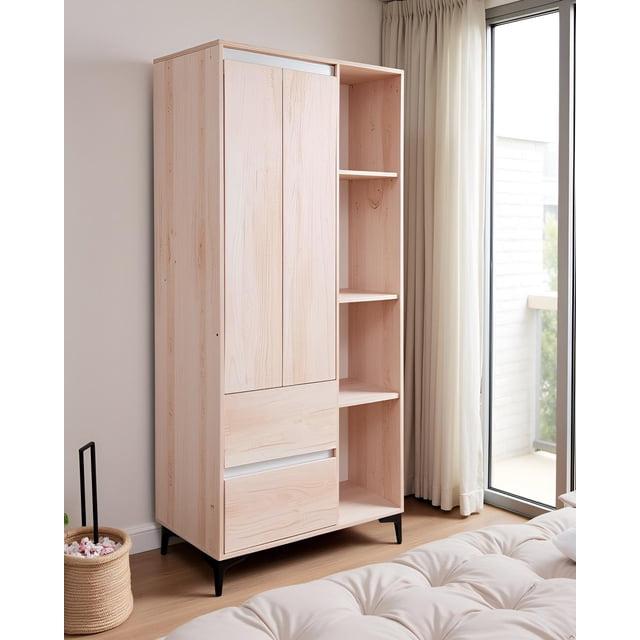 Closet Ropero, Armario Moderno con Puertas y Cajones, Mueble Organizador para Dormitorio, Diseño Minimalista y Duradero.