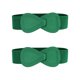 thumbnail image 1 of Cinturón elástico de cuero sintético con hebilla en forma de 8 de 2 piezas Inspire Chic para dama 27x2.36" (LxW) Verde, 1 of 7