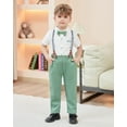 thumbnail image 2 of SANMIO Toddler Baby Boy Clothes Suit Gentleman Wedding Formal Dress Outfits,  Shirt with Bowtie + Suspender Pants 1-5 Years, 2 of 6