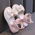 thumbnail image 6 of Paokuoon Toddler Girls Summer Beach Sandals with Flower Bowknot Little Kids Casual Anti-Slip Walker Crib Shoes, 6 of 10