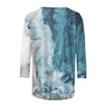 thumbnail image 5 of CHOK Ichuanyi Hauts pour Femmes Liquidation d'Été T-shirt Imprimé Mode pour Femmes Blouse Mi-Longue Manches 3/4 Col Rond Hauts Décontractés, 5 of 5