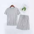 thumbnail image 1 of Conjunto de camiseta para hombre, pantalones cortos de manga corta, ropa de casa, ropa deportiva informal, pijamas de talla grande de verano, 1 of 5
