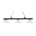 thumbnail image 1 of Z-Lite Rivera 3 Light Game Table Light in White Linen, 1 of 1