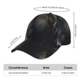 thumbnail image 2 of Rateoe Black And Gold White Horse Pattern Baseball Cap Outdoor Cap Mountain Dad Hat - Unstructured Soft Cotton Cap-Adjustable UV Protection Cap, 2 of 6