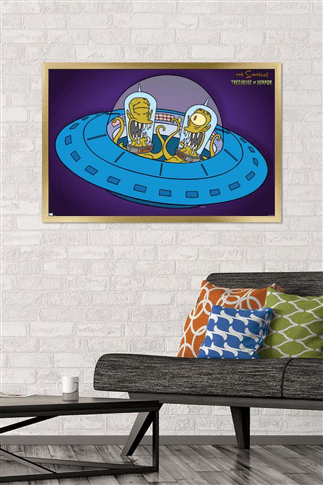 The Simpsons: Treehouse of Horror - Kang and Kodos Wall Poster, 22.375" x 34", Framed