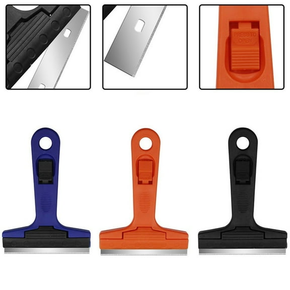 1Pc Cleaning Scraper Home Tiles Floor Scraper Portable Cleaning Shovel Cutter For Glass Floor Tiles Scraper Black/Blue/Orange Black Fangkenuo