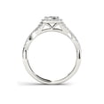 thumbnail image 3 of 1/2 Carat T.W. Diamond Criss-Cross Shank Halo 10kt White Gold Engagement Ring, 3 of 5