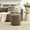 Teddy Brown, variant on Modern Round Boucle Upholstered Ottoman with Soft Padded Seat, Multi-Functional Sofa Footrest, Side Table, Extra Seating (Cream, 24" D x 24" W x 13" H)