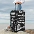 thumbnail image 3 of Lsque Pasta Bacon Printed Luggage Cover, Travel Luggage Protector,Scratch and Dirt Resistant, Fits 18-32 Inch Luggage - Small, 3 of 9