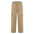 thumbnail image 5 of ZHYou No Boundaries Sweatpants Womens Cargo Pants,Fleece Lined,Wide Leg Joggers,Baggy Drawstring,Nairi Sweat Pants with Pockets,Beige,Size S, 5 of 5